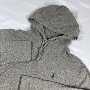 Polo Ralph Lauren Jersey Hooded T-Shirt Mens Small Gray Long Sleeve Lightweight